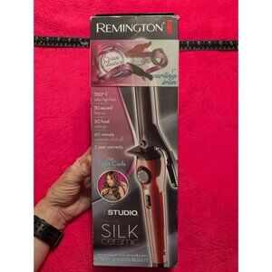 Remington Silk Ceramic Curling Iron - Red and Black